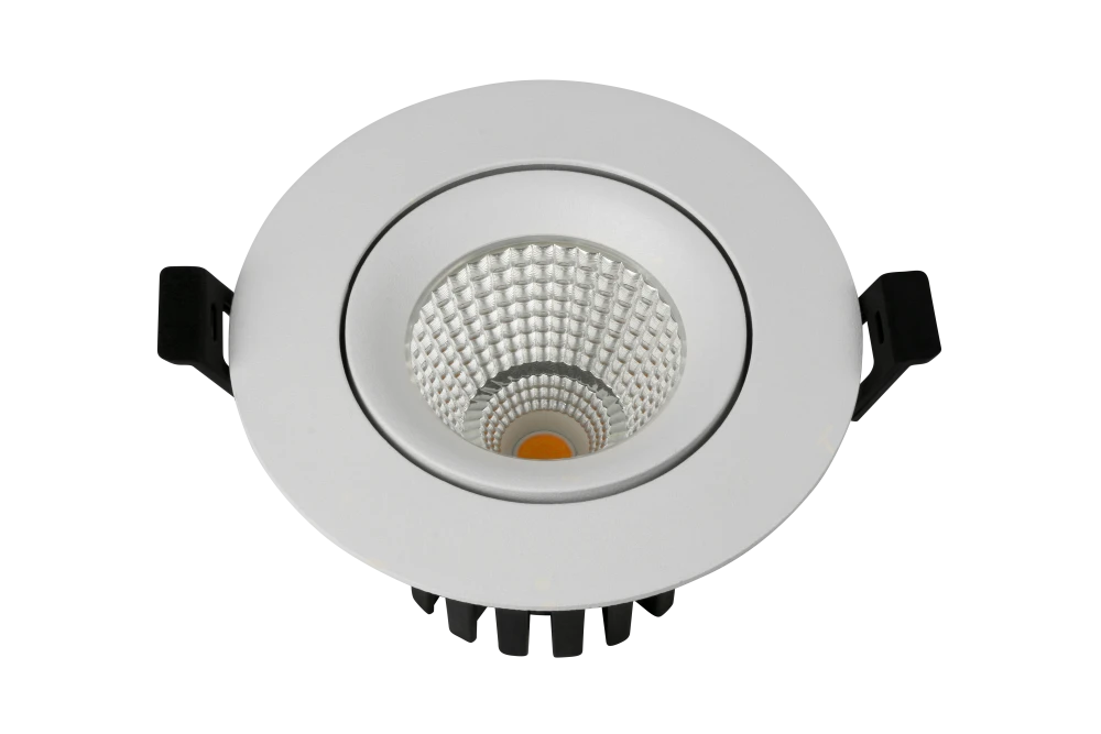 Встраиваемый светильник LUX 220V, 10W, Ø102, 3000K, 60°, IP54, белый