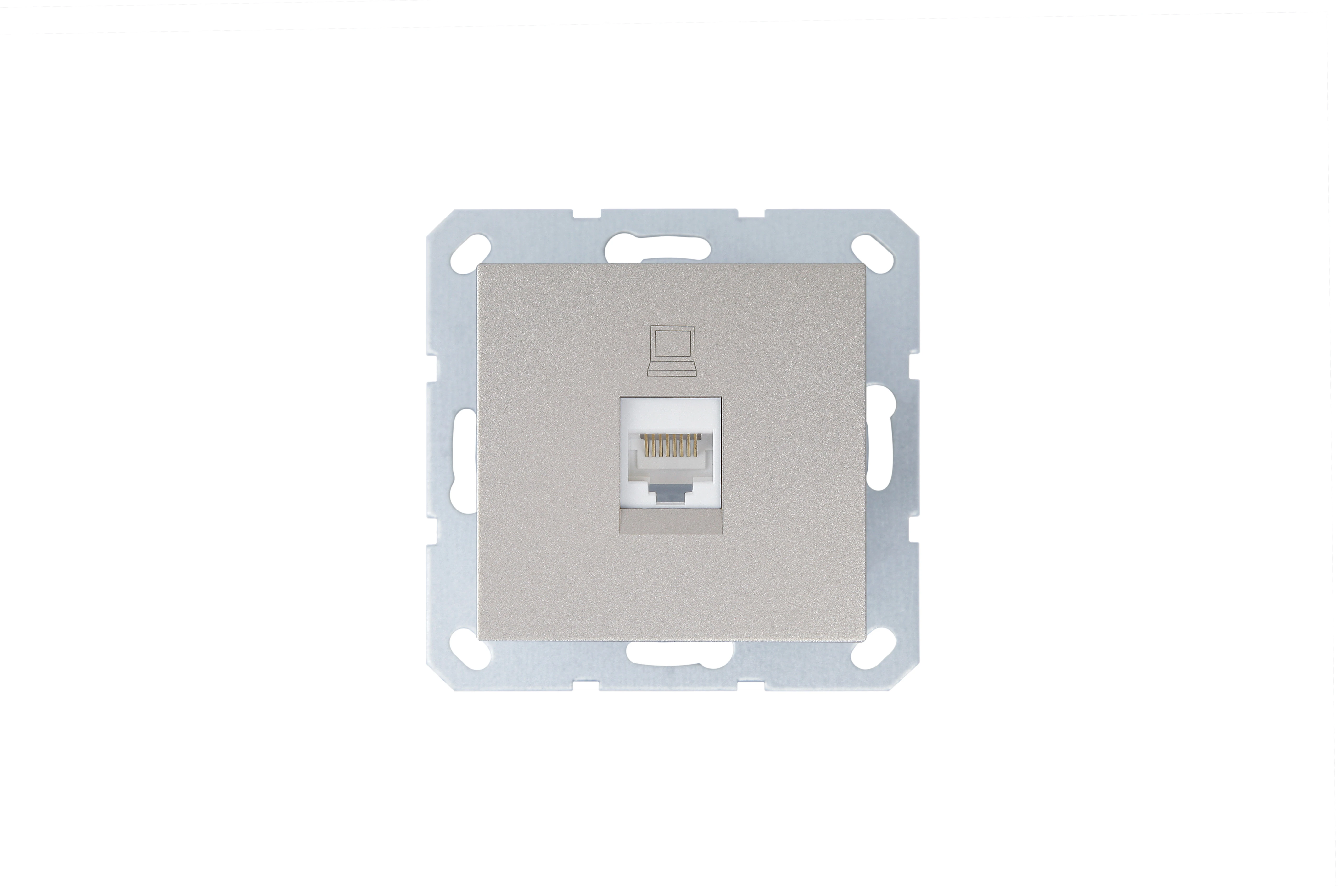 Интернет-розетка RJ-45 Jasmart в цвете «Шампань»