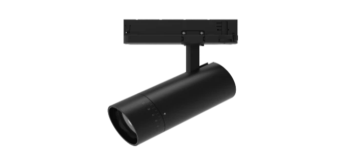 Трековый светильник ZOOM PLUS 220V, 20W, Ø72, 3000K, 24°~60°, черный