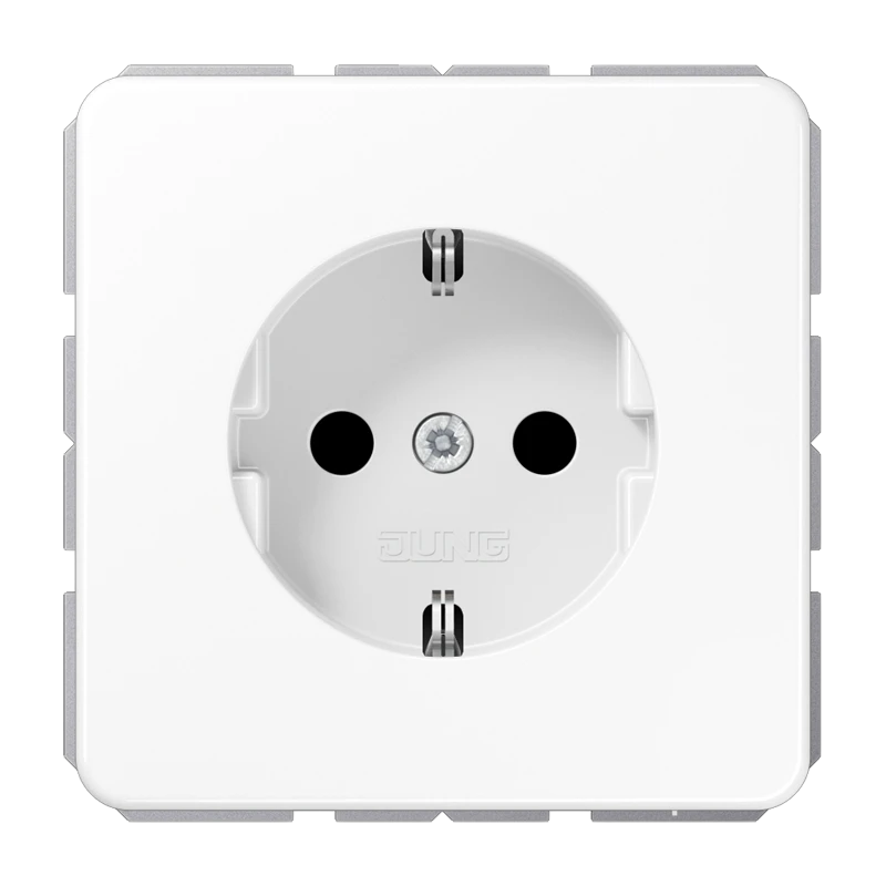 SCHUKO®-розетка, Safety Plus, Дюропласт, белый