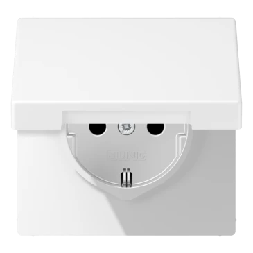 SCHUKO®-розетка, Safety Plus, Лакированный термопласт, белоснежный матовый