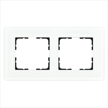 Рамка Jasmart на 2 поста в цвете «Стекло Matt White Glass»