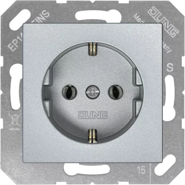 Розетка SCHUKO®; термопласт; алюминий
