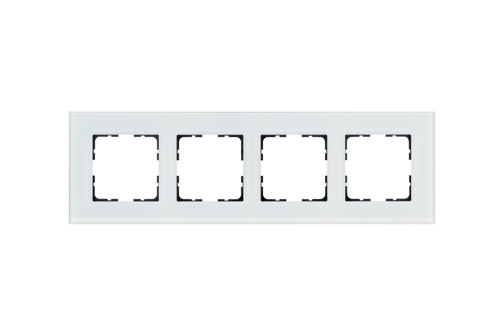 Рамка Jasmart на 4 поста в цвете «Стекло White Glass»