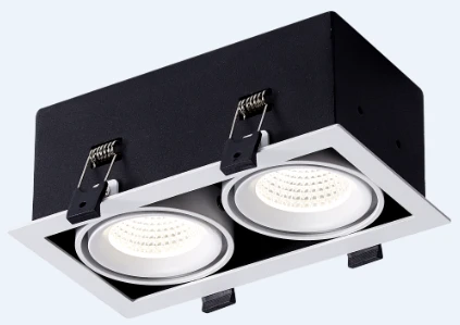 Встраиваемый светильник LUX 220V, 10W*2, 185*105, 4000K, 38°, белый