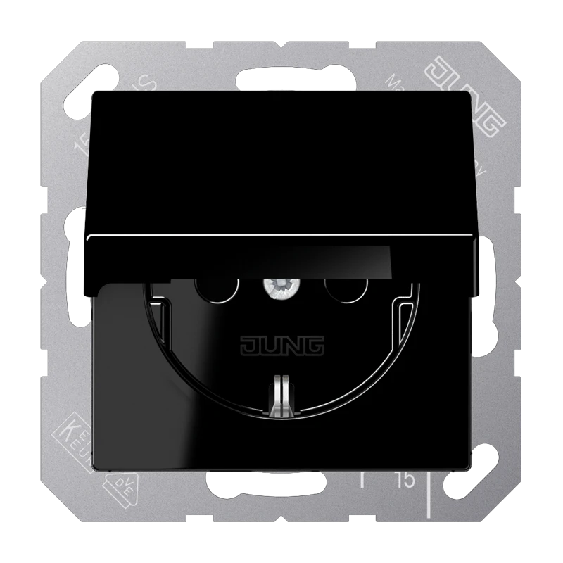 SCHUKO®-розетка, Safety Plus, Дюропласт, чёрный