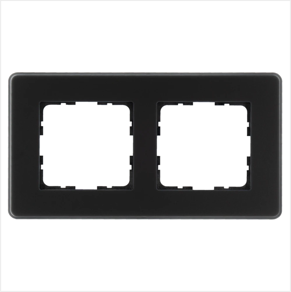 Рамка Jasmart на 2 поста в цвете «Стекло Matt Black Glass»