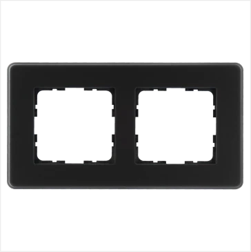 Рамка Jasmart на 2 поста в цвете «Стекло Matt Black Glass»