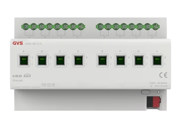 Актуатор на 8 каналов, 16А KNX Secure
