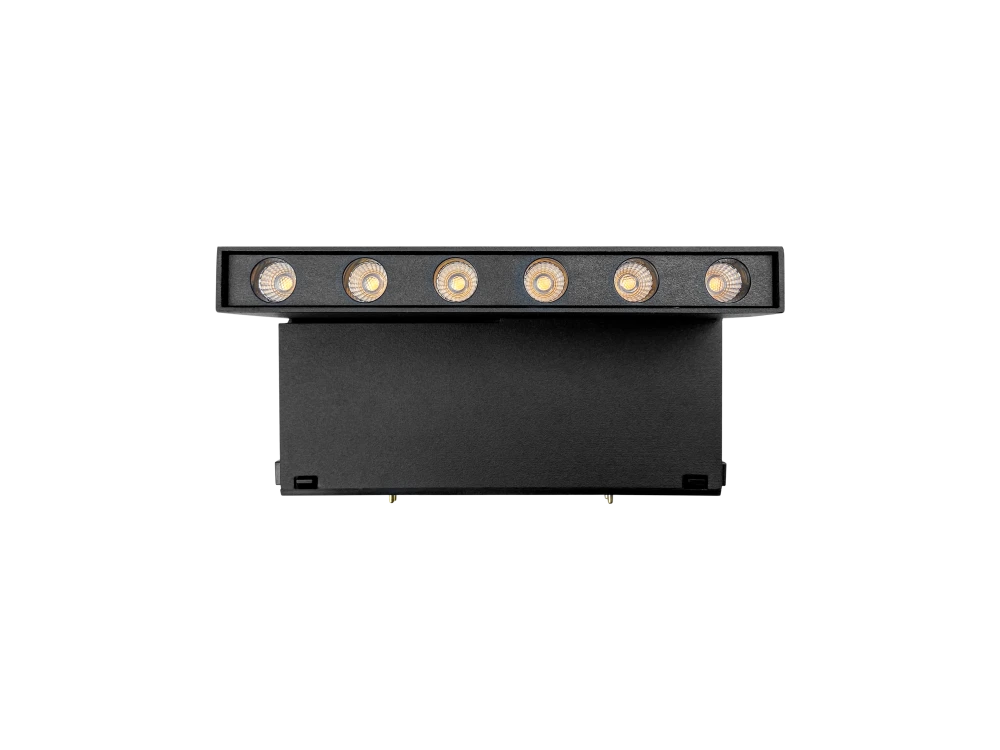 Трековый светильник ONYX 24V, 6W, 130*115*15, 3000K, 38°, черный