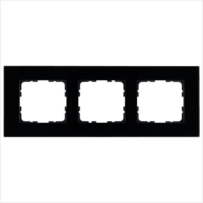 Рамка Jasmart на 3 поста в цвете «Стекло Black Glass»