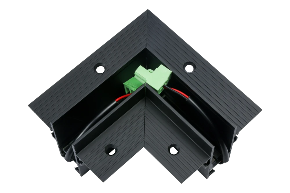Встраиваемый L-образный угловой элемент ONYX 24V, 100*100mm, черный