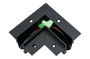 Встраиваемый L-образный угловой элемент ONYX 24V, 100*100mm, черный
