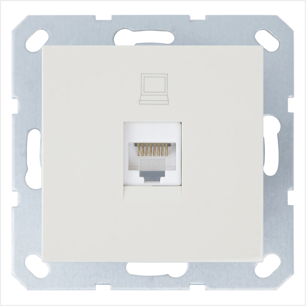 Интернет-розетка RJ-45 Jasmart в цвете «Слоновая кость»