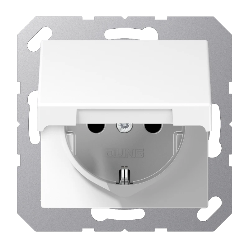 SCHUKO®-розетка, Safety Plus, Термопласт, белый