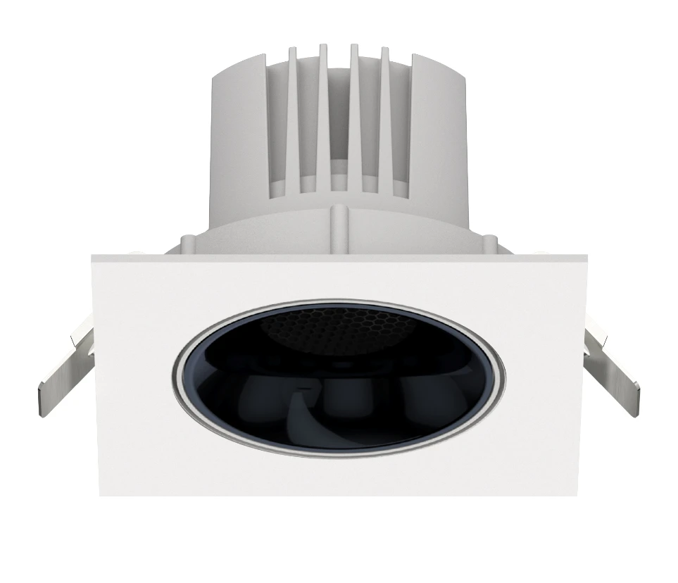 Встраиваемый светильник VAST 220V, 12W, 100*100, 3000K, 38°, черный