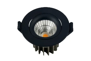 Встраиваемый светильник SPRING 220V, 12W, Ø96,5, 4000K, 38°, черный