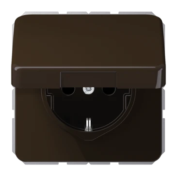 SCHUKO®-розетка, Термопласт, коричневый