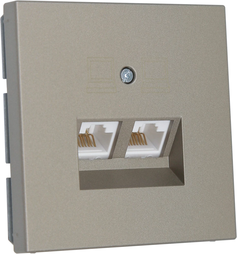 Интернет-розетка RJ-45 Jasmart в цвете «Бронза»