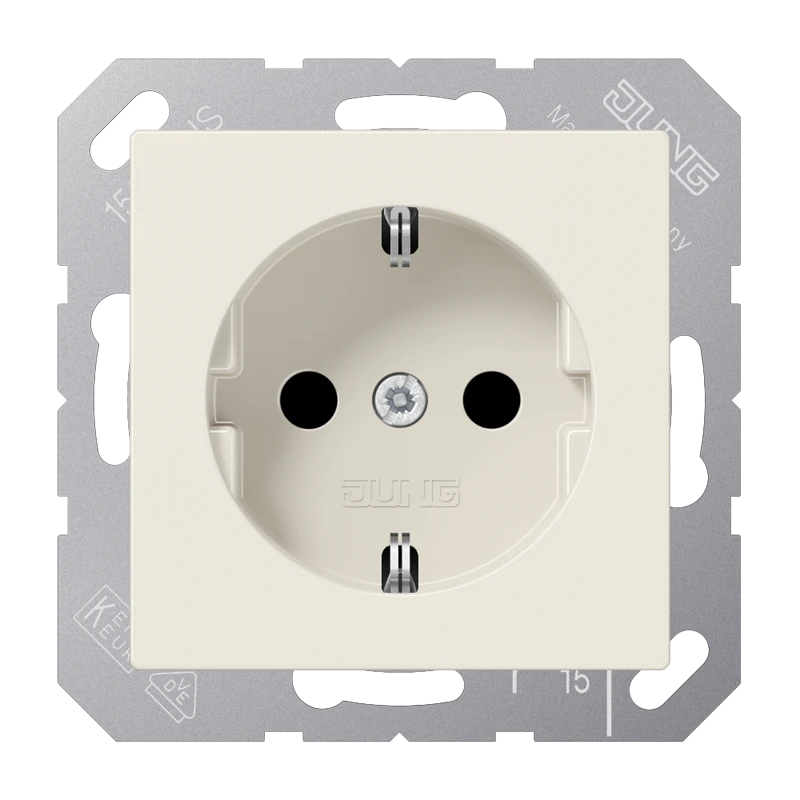 SCHUKO®-розетка, Safety Plus, Дюропласт, слоновая кость
