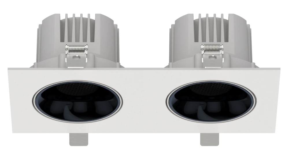Встраиваемый светильник VAST 220V, 12W*2, 215*100, 4000K, 38°, белый