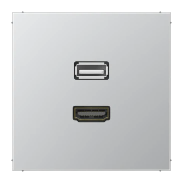 Лицевая панель с HDMI / USB 2.0-интерфейсом  HDMI / USB 2.0, алюминий