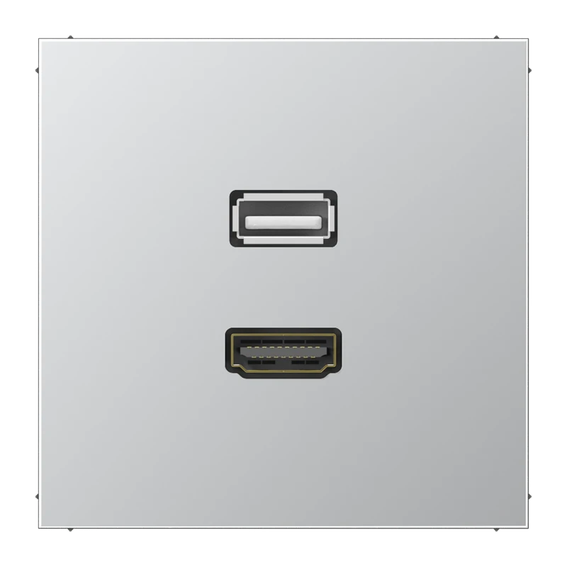 Лицевая панель с HDMI / USB 2.0-интерфейсом  HDMI / USB 2.0, алюминий