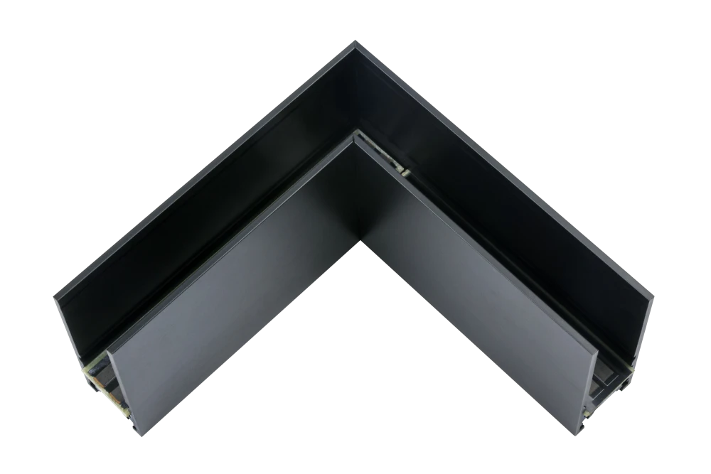 Накладной L-образный угловой элемент ONYX 24V, 100*100mm, черный