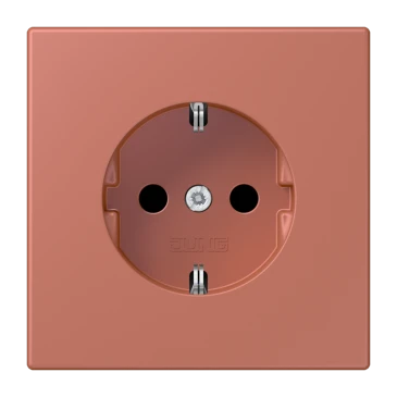 SCHUKO®-розетка, Safety Plus, Дюропласт лакированный, terre sienne brique