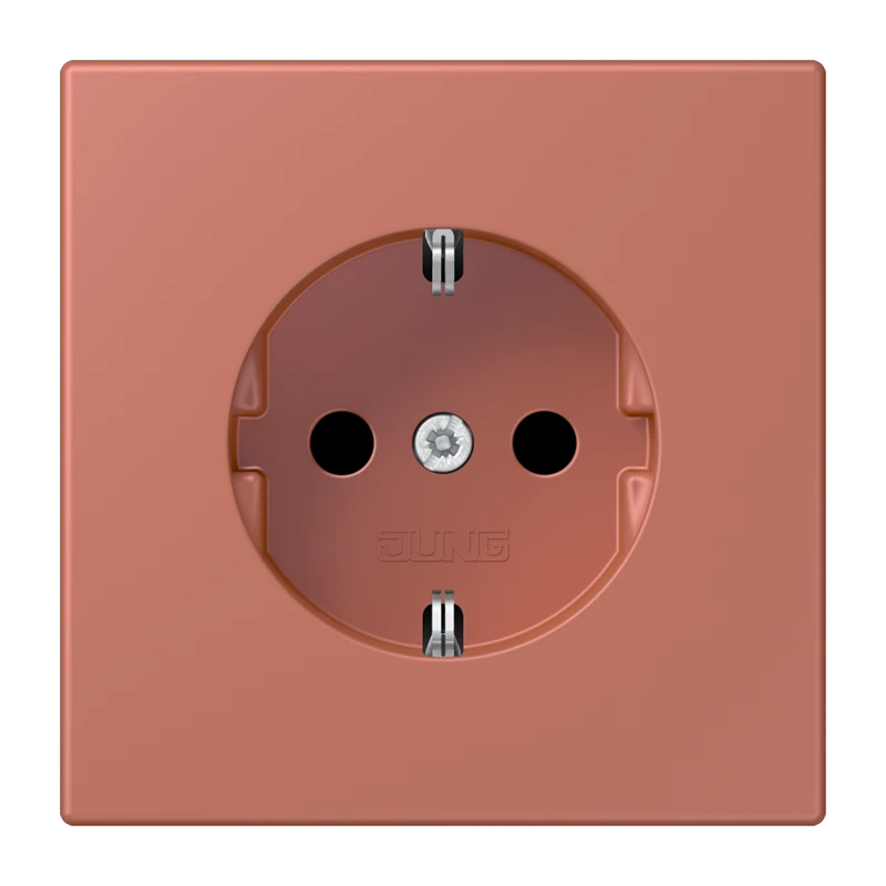 SCHUKO®-розетка, Safety Plus, Дюропласт лакированный, terre sienne brique