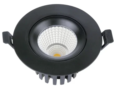 Встраиваемый светильник LUX 220V, 10W, Ø102, 4000K, 60°, IP54, черный