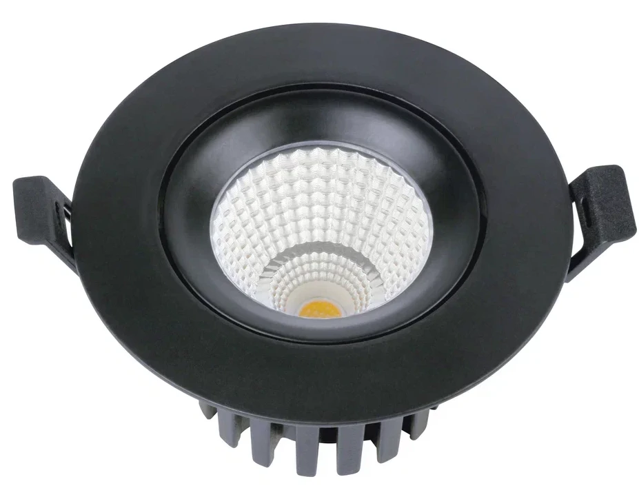Встраиваемый светильник LUX 220V, 10W, Ø102, 4000K, 60°, IP54, черный