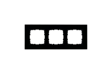 Рамка Jasmart на 3 поста в цвете «Стекло Black Glass»