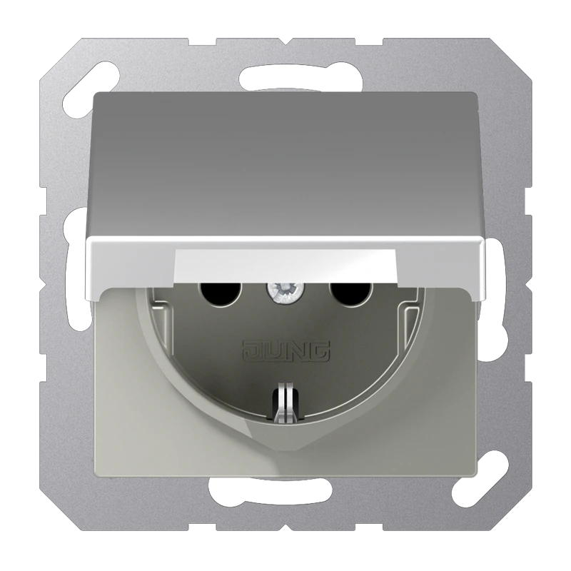 SCHUKO®-розетка, Лакированный термопласт, алюминий