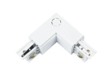 Угловой токоподвод внутренний TRINITY 220V, 98mm*98mm, белый