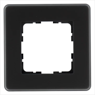Рамка Jasmart на 1 пост в цвете «Стекло Matt Black Glass»