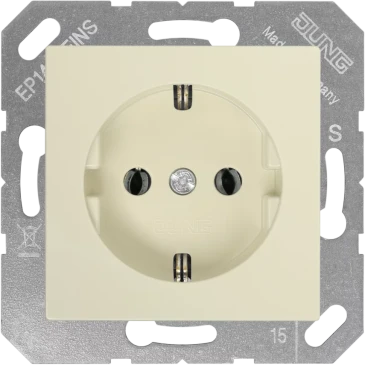 Розетка SCHUKO®; термопласт; слоновая кость