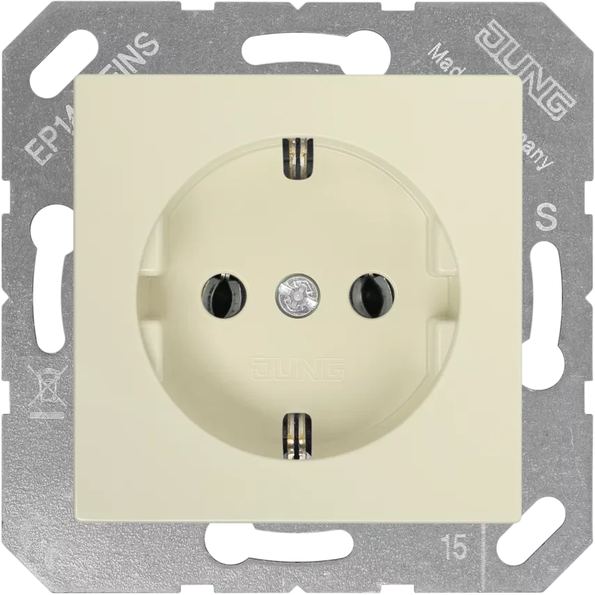 Розетка SCHUKO®; термопласт; слоновая кость