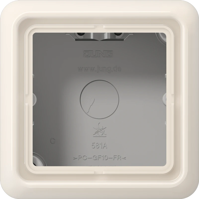 Накладная коробка 1-постовая, слоновая кость