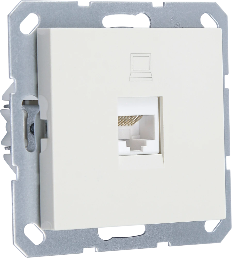 Интернет-розетка RJ-45 Jasmart в цвете «Слоновая кость»