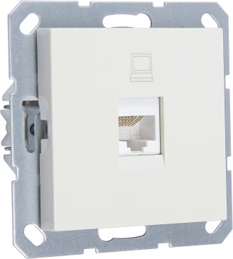 Интернет-розетка RJ-45 Jasmart в цвете «Слоновая кость»