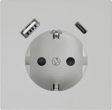 Розетка Jasmart с USB в цвете «Матовый тауп»
