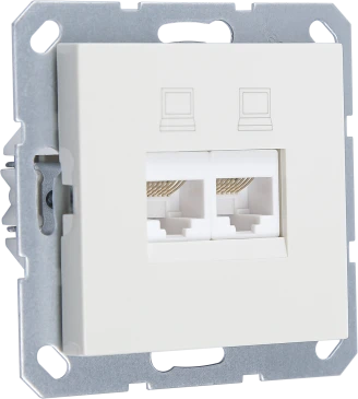 Интернет-розетка RJ-45 Jasmart в цвете «Слоновая кость»