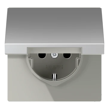SCHUKO®-розетка, Safety Plus, алюминий