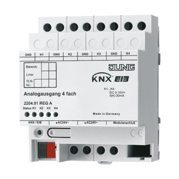 KNX4 постовой аналоговый выход, РЕГ, 4 ТЭ