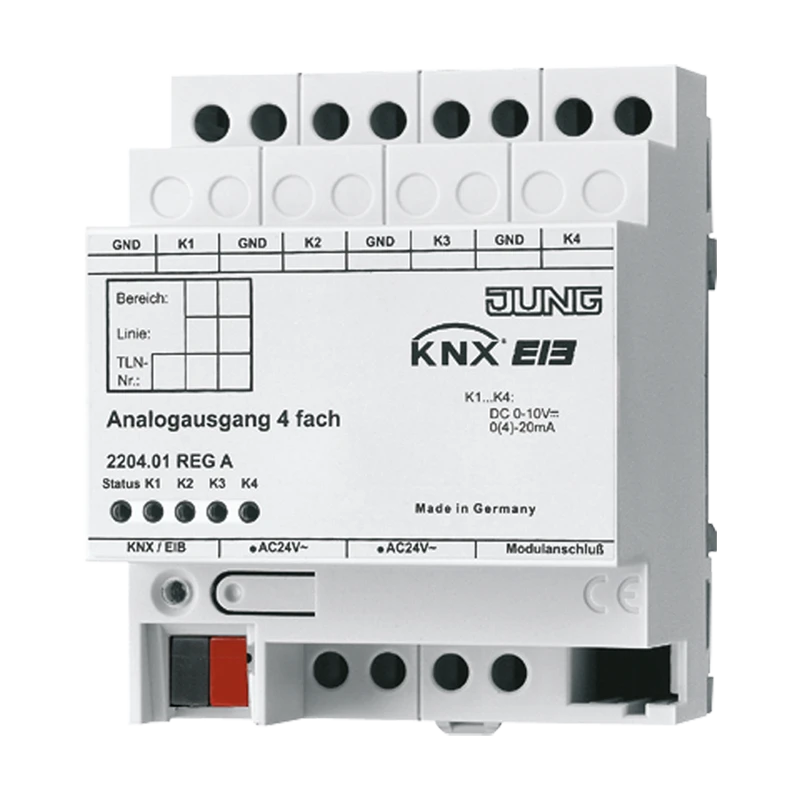 KNX4 постовой аналоговый выход, РЕГ, 4 ТЭ