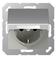 Розетка SCHUKO® с крышкой; термопласт; алюминий