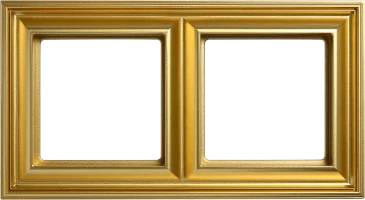 Рамка 2-поста; термопласт; золото; Eco Deco