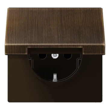 SCHUKO®-розетка, Safety Plus, латунь Antik