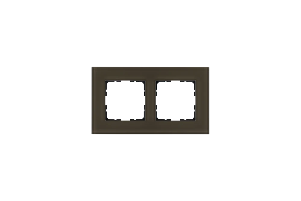Рамка Jasmart на 2 поста в цвете «Стекло цвет Каперсовый»